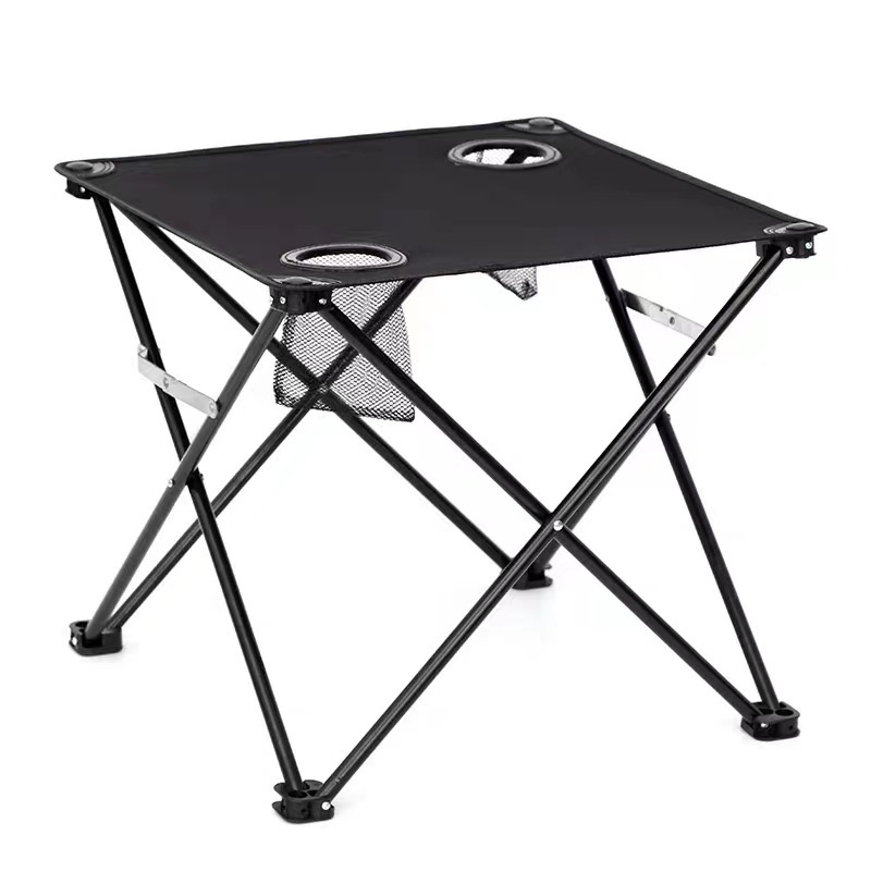 Outdoor Folding Portable Chair Table Picnic Camping Folding Table Lightweight Portable Metal Square Small Camping Table Casual Oxford Cloth Folding Chair for Outdoor Tourism Beach Use