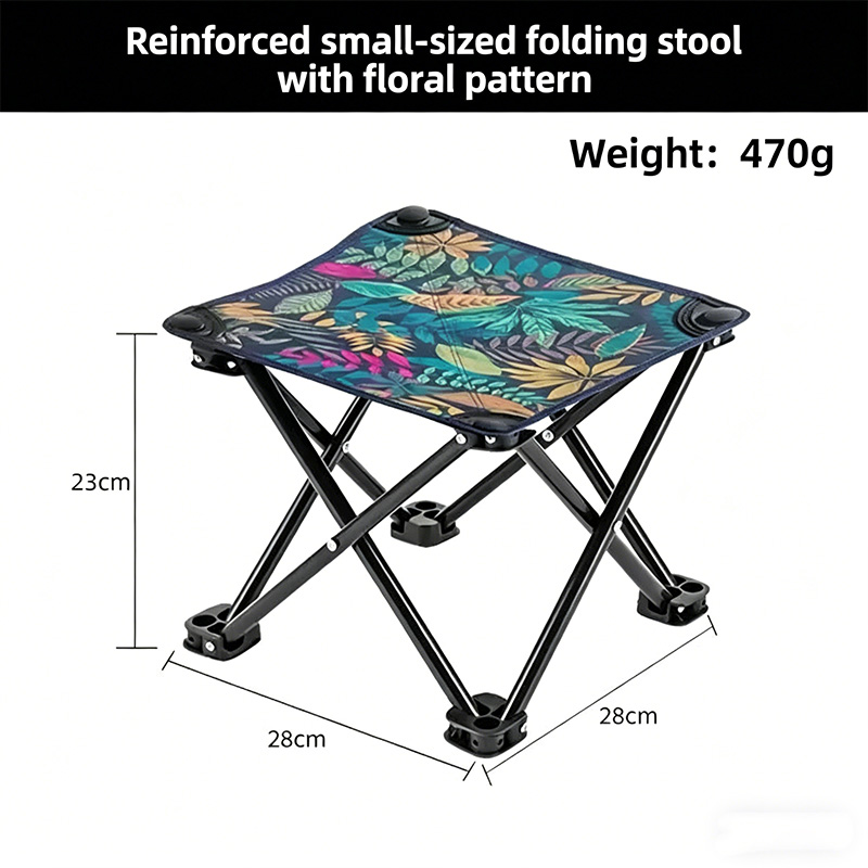 【🔥 Stronger Support】Upgraded Reinforced Base
Portable Folding Camping Chair Stool with Durable Metal Frame 
for Fishing, Picnic, Sketching and Outdoor Use