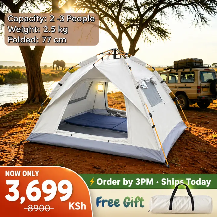 🔥Only 3 Left🔥Exclusive Safari Tent 
 2m × 1.5m | 2 Doors & 2 Windows 
 Spacious for 2–3 People | Fast Setup Camping Tent