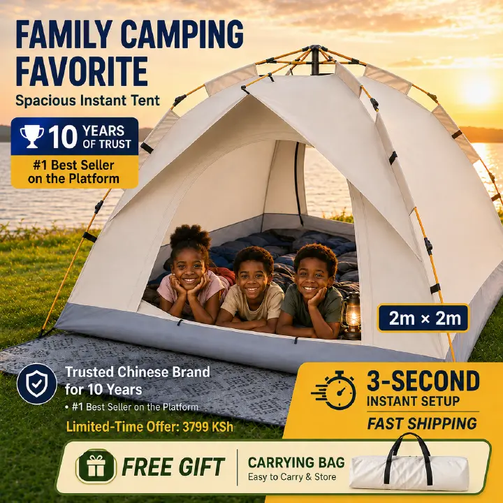 【SUPER OFFER】2m × 2m | anti-mosquito
3–4 People Automatic Waterproof Camping Tent