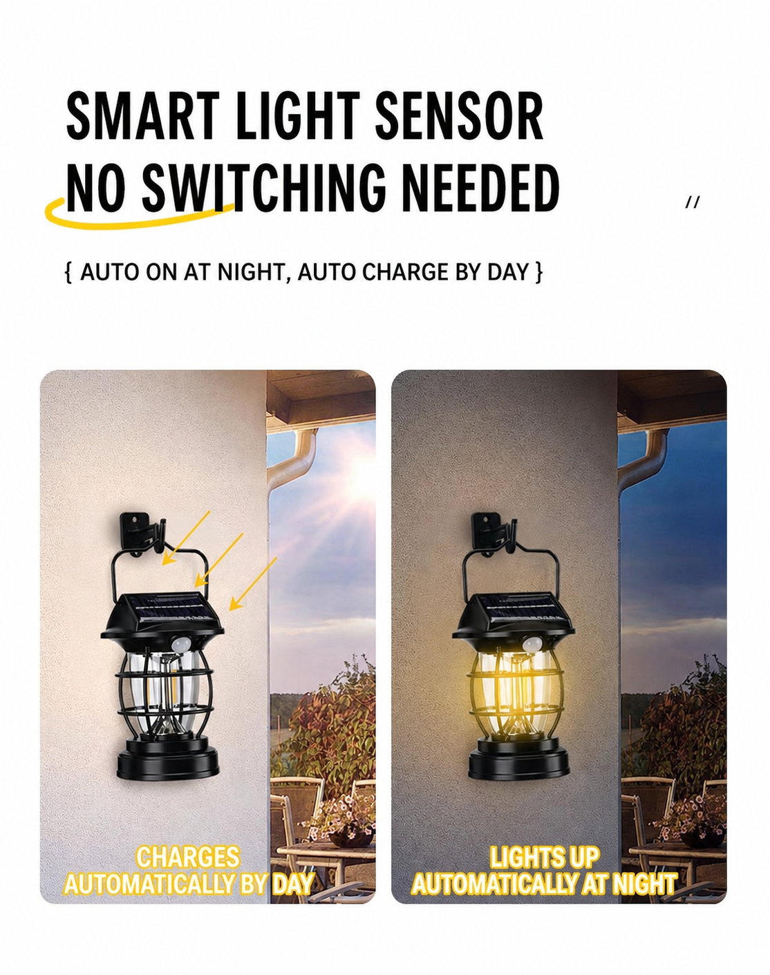 【sloar light】Vintage Solar Camping Lantern Outdoor Waterproof Retro Hanging LED Lamp for Garden Patio Tent Lighting Camping Lantern
