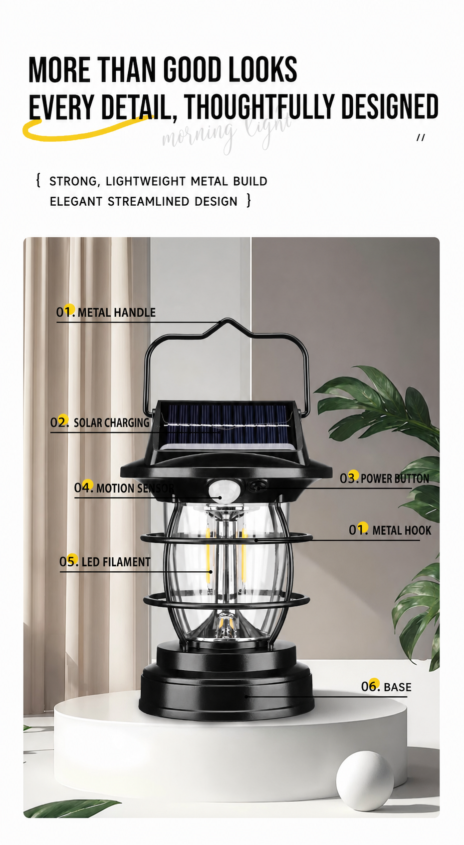 【sloar light】Vintage Solar Camping Lantern Outdoor Waterproof Retro Hanging LED Lamp for Garden Patio Tent Lighting Camping Lantern