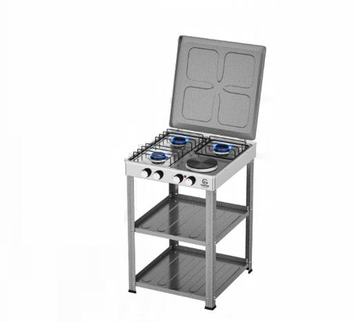 SUPA SALE!! EUROCHEF  3G+ 1E Stainless Steel Gas Cooker with Storage Shelves