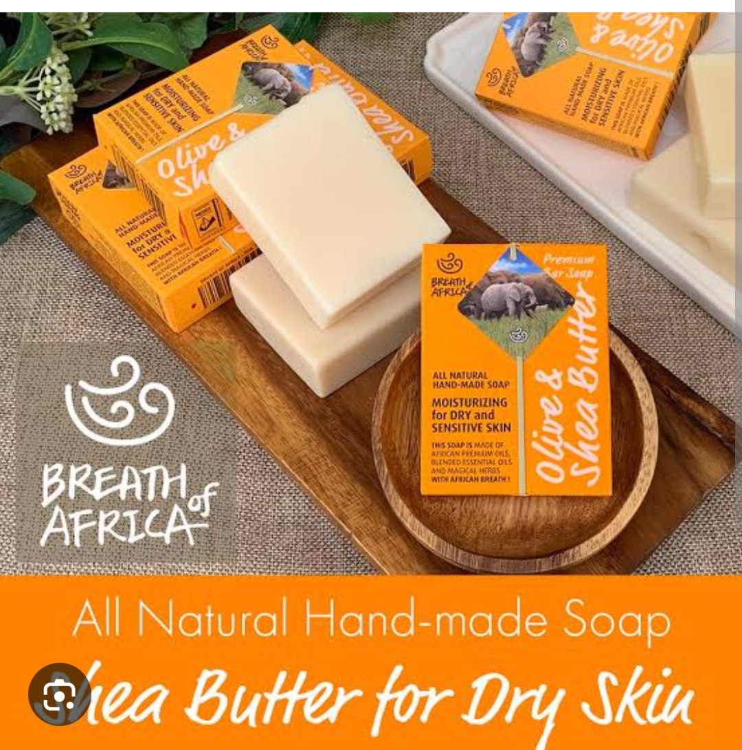 Olive and Shea Butter Soap is a 100% natural, handcrafted bar soap made in Kenya designed to deeply hydrate, soothe, and protect dry and sensitive ski