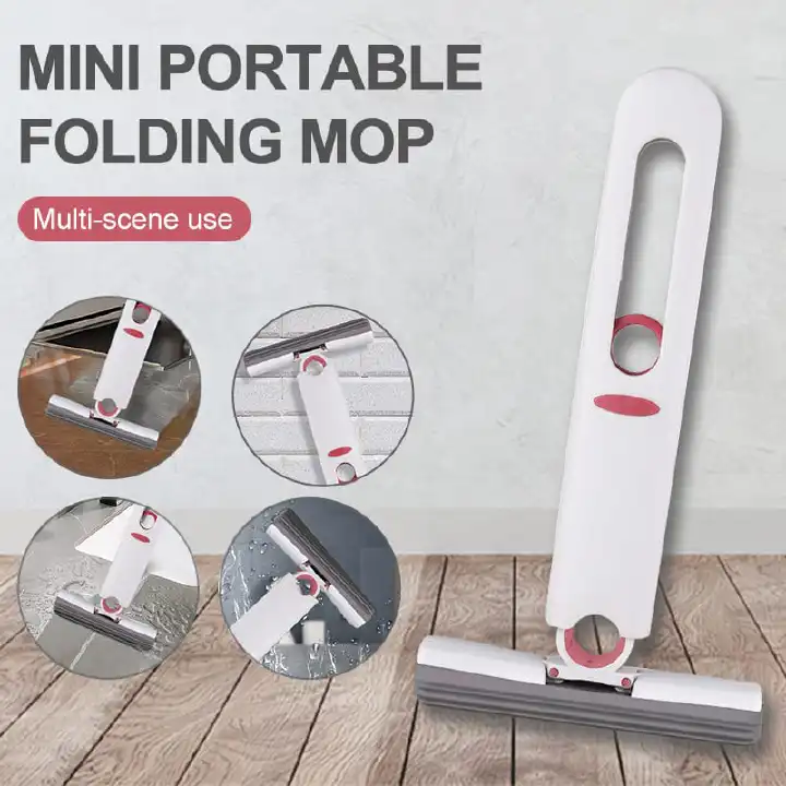 Self‑Squeezing Desktop Mini Mop – Compact Electric Spin Mop for Quick Spills, Dust & Small Area Cleaning, USB Rechargeable, Portable & Cordless