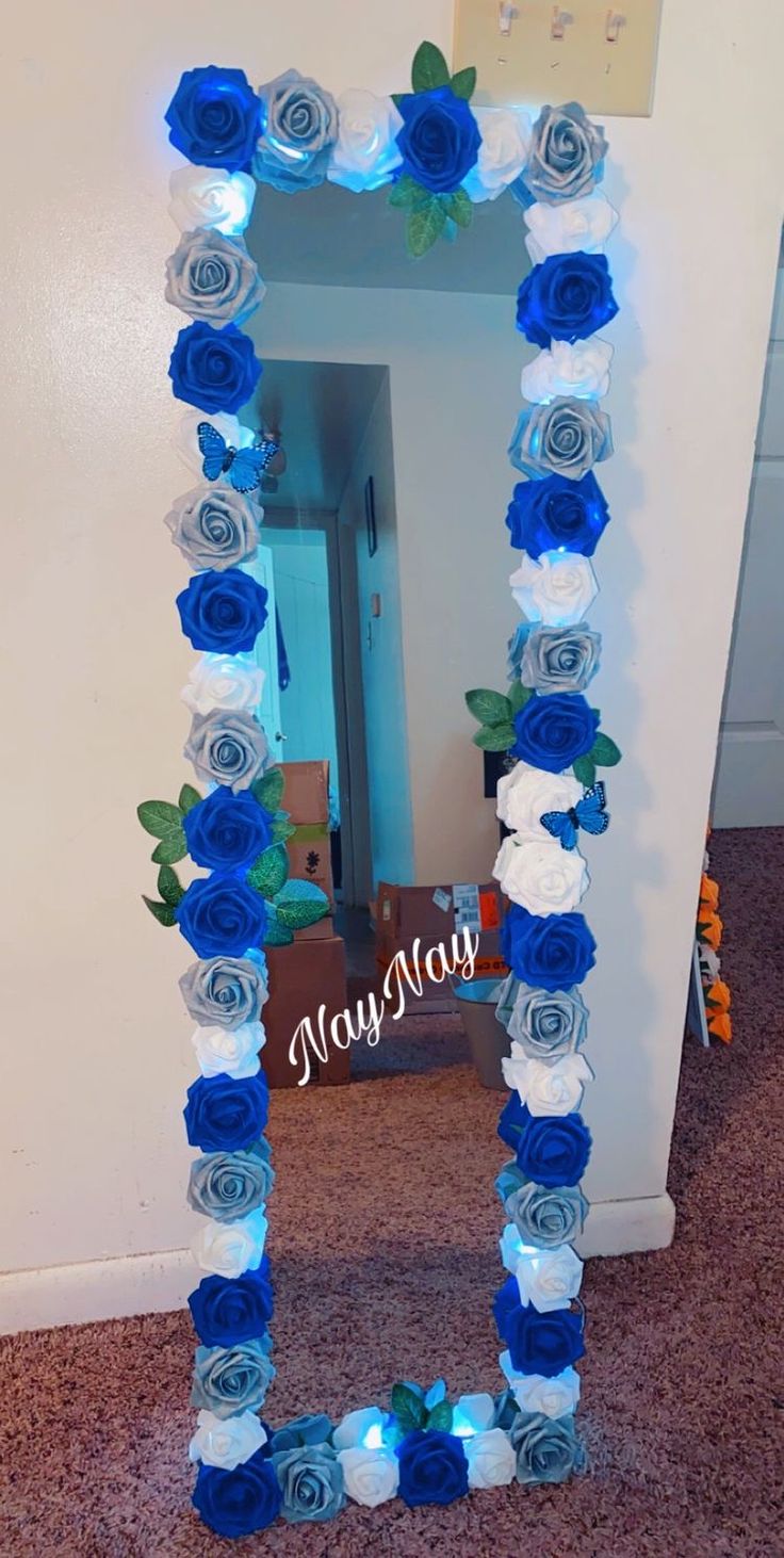 NOW AVAILABLE!!! 🌹BIG DIY Decorative Mirror Petals, Artificial Decorative Flowers + GLUE STICK Blue, white, red, pink, blue, purple, brown, yellow, gray, green