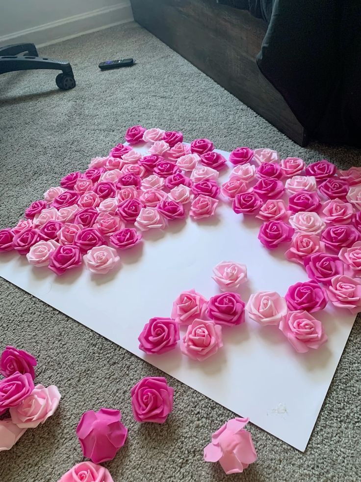 NOW AVAILABLE!!! 🌹BIG DIY Decorative Mirror Petals, Artificial Decorative Flowers + GLUE STICK Blue, white, red, pink, blue, purple, brown, yellow, gray, green