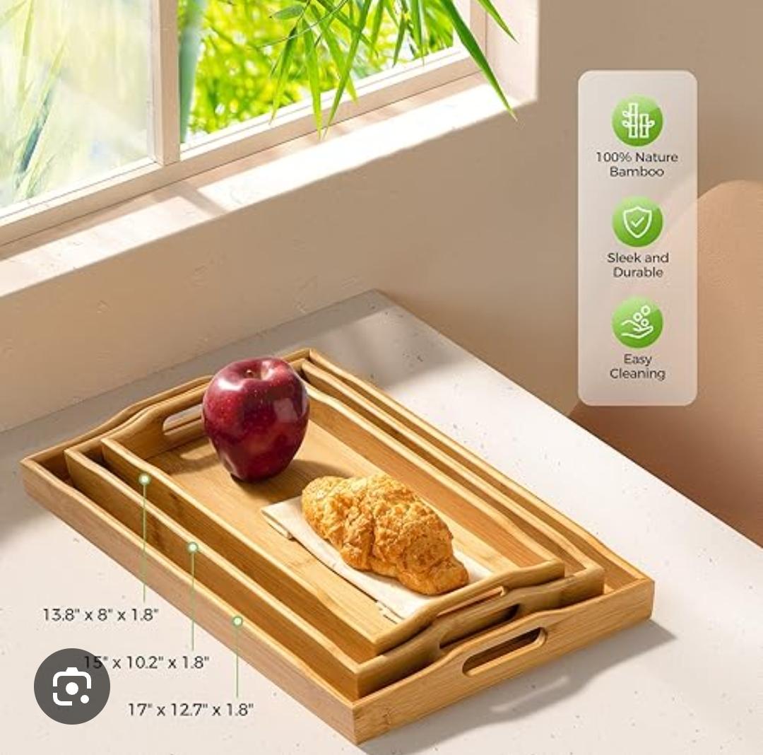 ✨3in1 bamboo tray wooden now available price🍋 ✨3in1 bamboo tray wooden now available price🍋