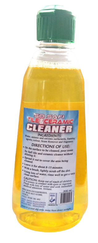 So Safi Tile Cleaner 300 ML | Ceramic & Bathroom Cleaner | Removes Hard Water, Rust & Soap Scum Stains | Odourless | Made in Kenya