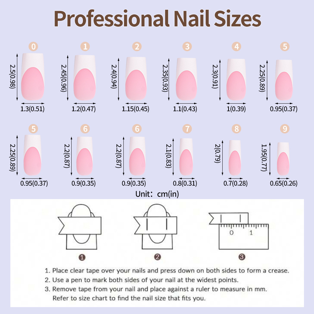 120Pcs Short Square Coffin French Fake Nails Glossy Pink Full Cover Wearable Press on Nails Wearable Acrylic Fake Nails Tips E0138