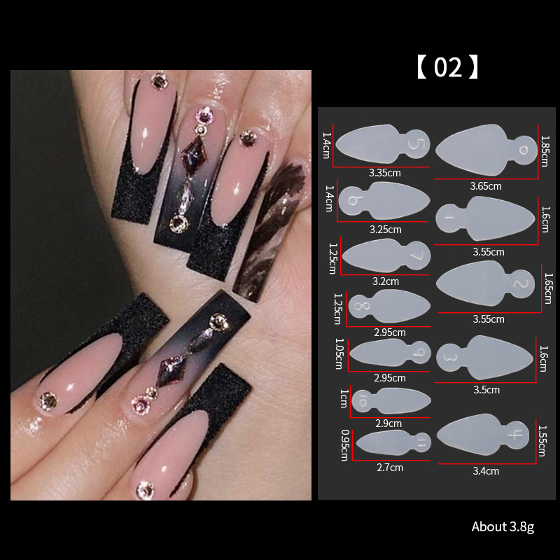 12pcs Dual Nail Forms False Tips For Gel Extension Quick Building French Nails Mold Soft Silicone Pads Manicure Tools E0142A view 5