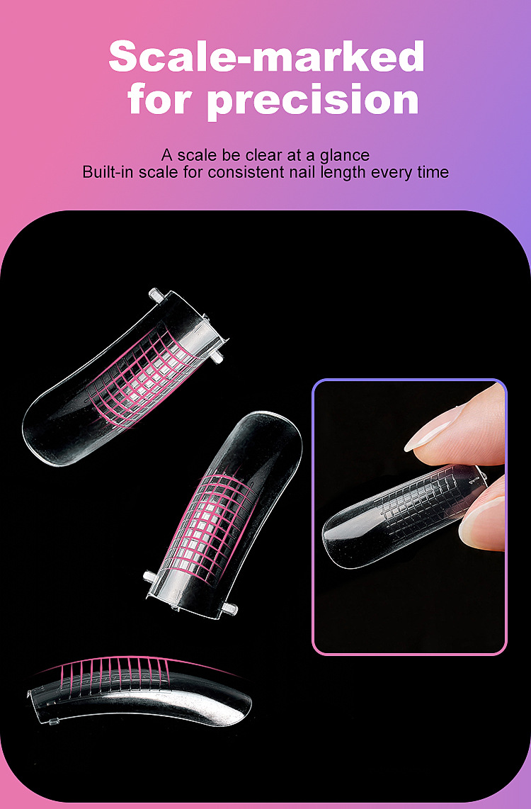 120Pcs Dual Forms Finger Top Forms For False Nail Art Tips Upper Form For Poly Nail Gel Extension Building Mold Nail Forms E0144A view 4