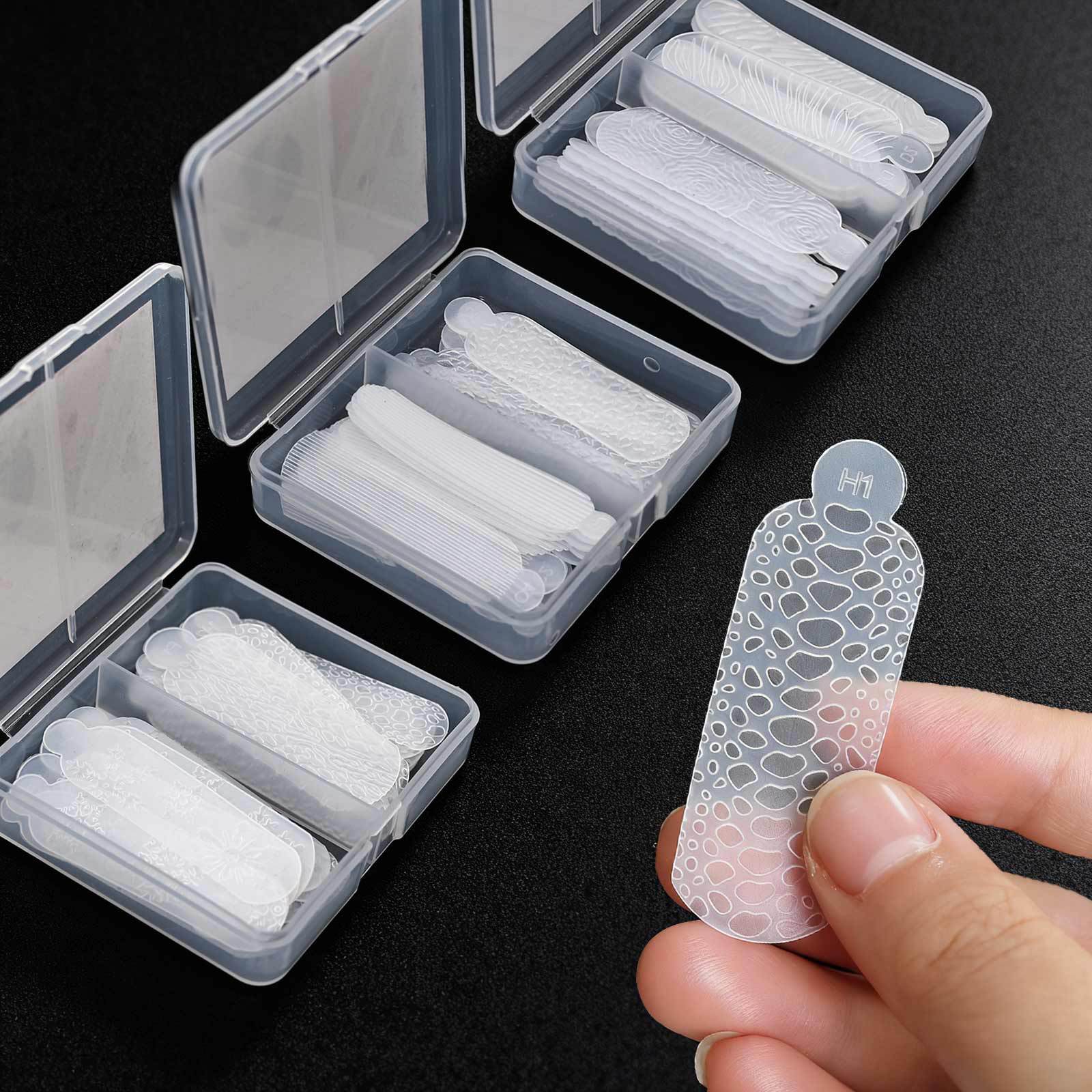 24PCS Snowflake Silicone Nail Sticker Leopard Universal Size Nail Crystals Molds Stamping Tool Reusable DIY Manicure Mold E0197 view 8