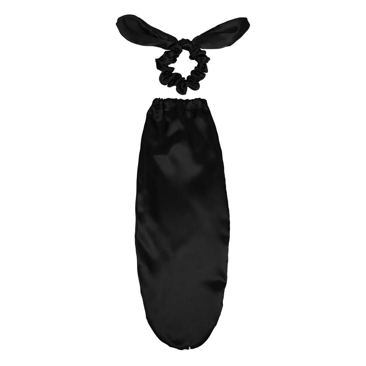 Satin Sleep Cap with Hair Bow Scrunchies, Soft Long Hair Bonnet for Long Hair, Hair Protector for Daily Use & Nighttime E0302