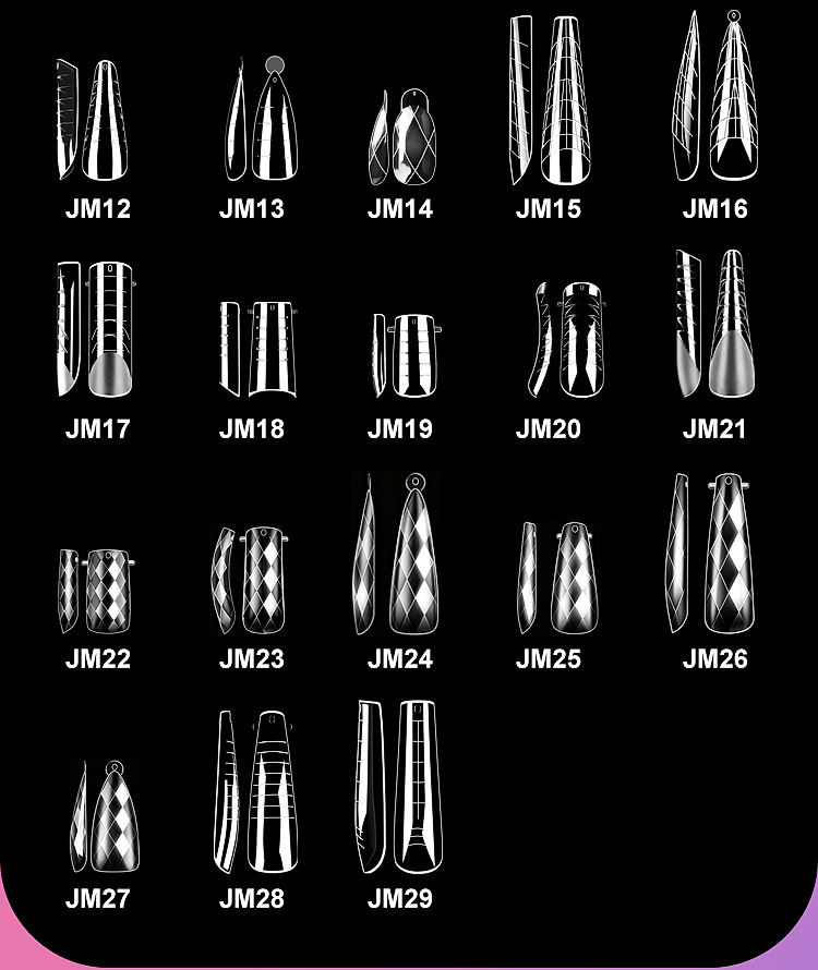 120Pcs Dual Forms Finger Top Forms For False Nail Art Tips Upper Form For Poly Nail Gel Extension Building Mold Nail Forms E0144A view 2