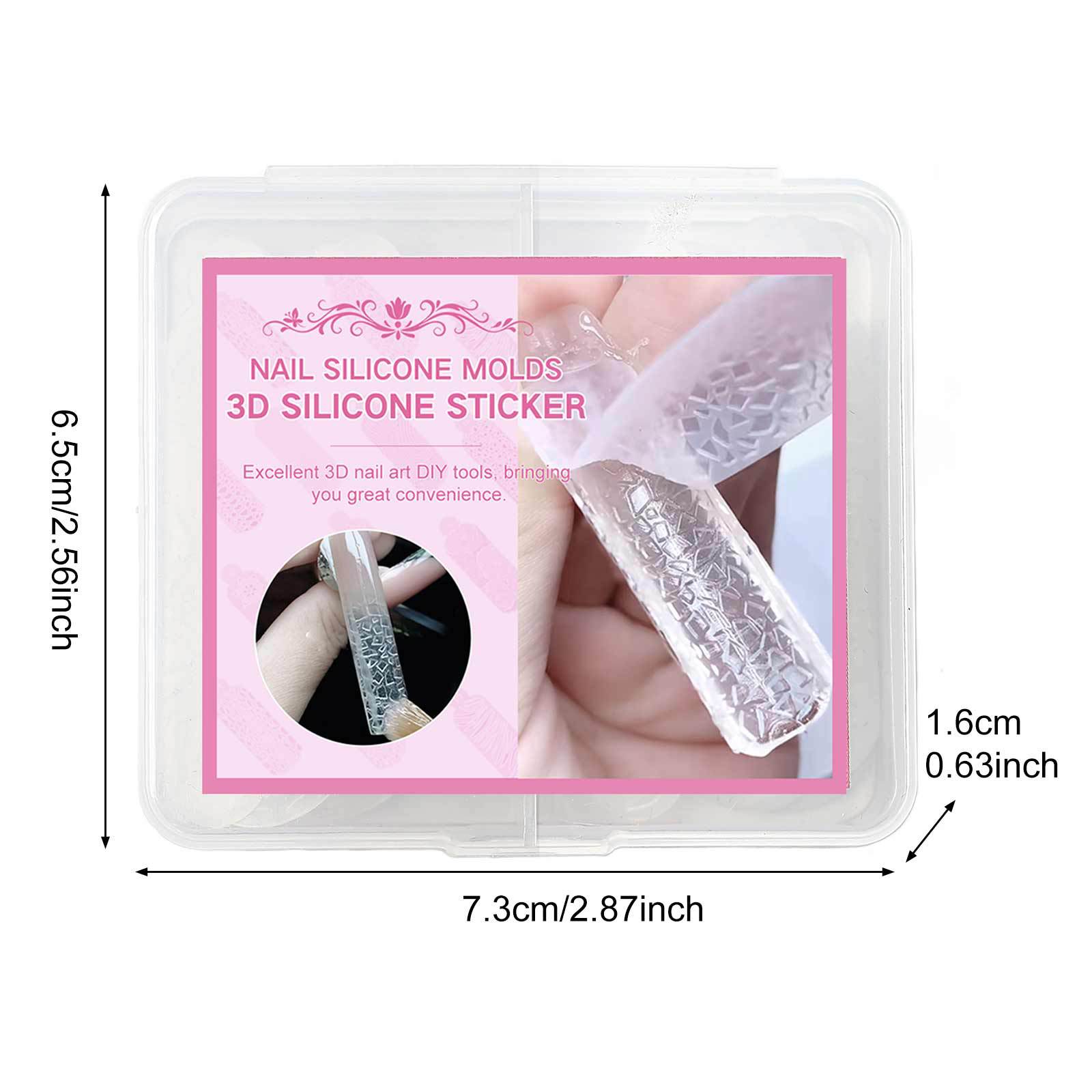 24PCS Snowflake Silicone Nail Sticker Leopard Universal Size Nail Crystals Molds Stamping Tool Reusable DIY Manicure Mold E0197 view 10