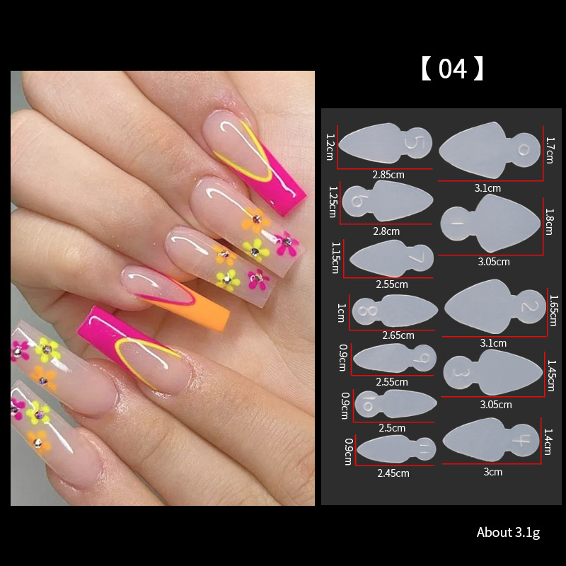 12pcs Dual Nail Forms False Tips For Gel Extension Quick Building French Nails Mold Soft Silicone Pads Manicure Tools E0142A view 3