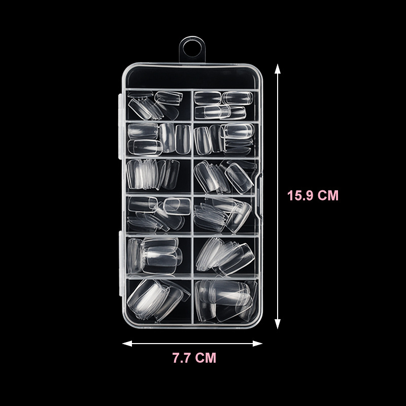 Nail Tips 120 PCS Clear False Nails Artificial Full Cover 12 Size Acrylic Press on Nails for Nail Extension Nail Salon E0145A view 5