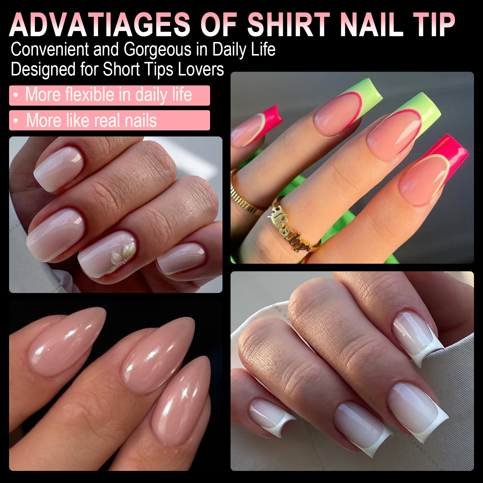 New 360Pcs Clear Short Almond Soft Nail Extension Tips 15 Sizes Matte Full Cover DIY Nail Art Professional Salon Press On Nails E0122 view 2