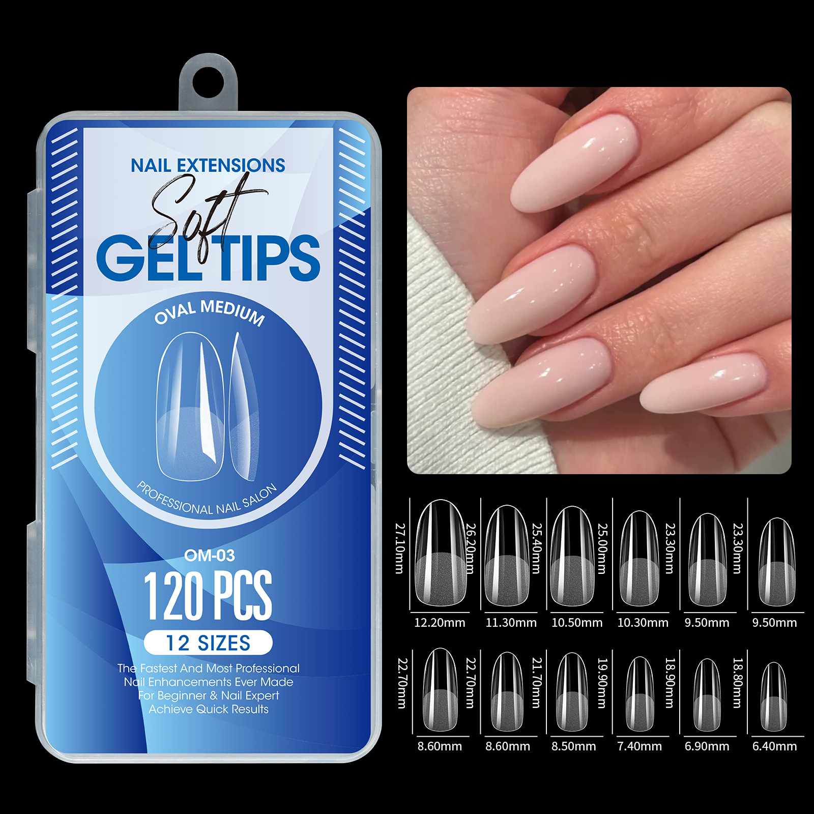 120pcs Semi-Matte Extension Soft Gel Tips Almond Stiletto Coffin French False Nails Full Cover Acrylic Salon Home Press On Nails E0185 view 5
