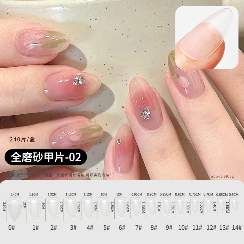 240pcs Press Ons Nails Tips Full Cover Ultra-Thin False Nails Patches Gel Clear Fake Nails Extension Art Accessories E0152A view 5