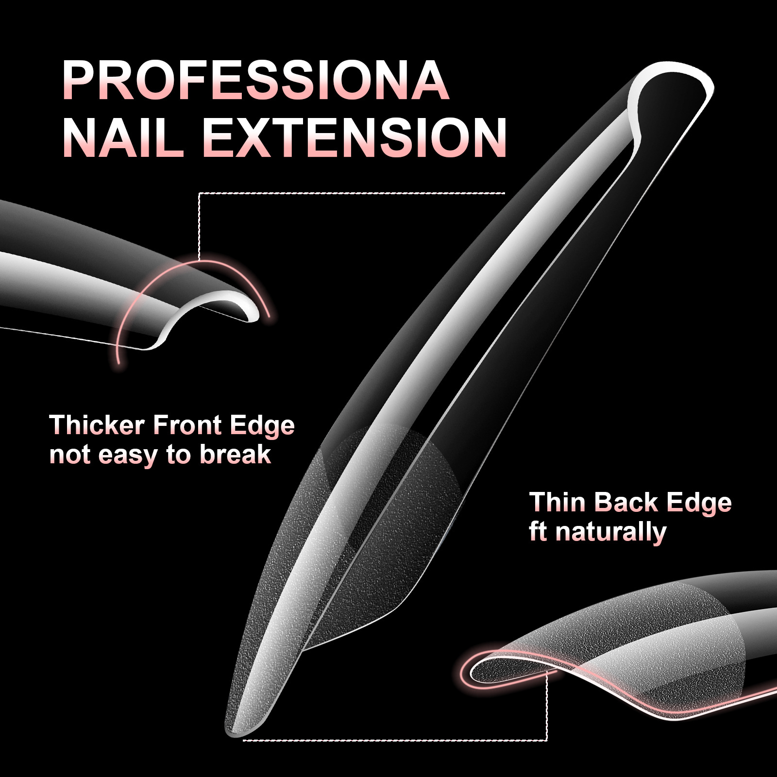 120pcs Semi-Matte Extension Soft Gel Tips Almond Stiletto Coffin French False Nails Full Cover Acrylic Salon Home Press On Nails E0185 view 9