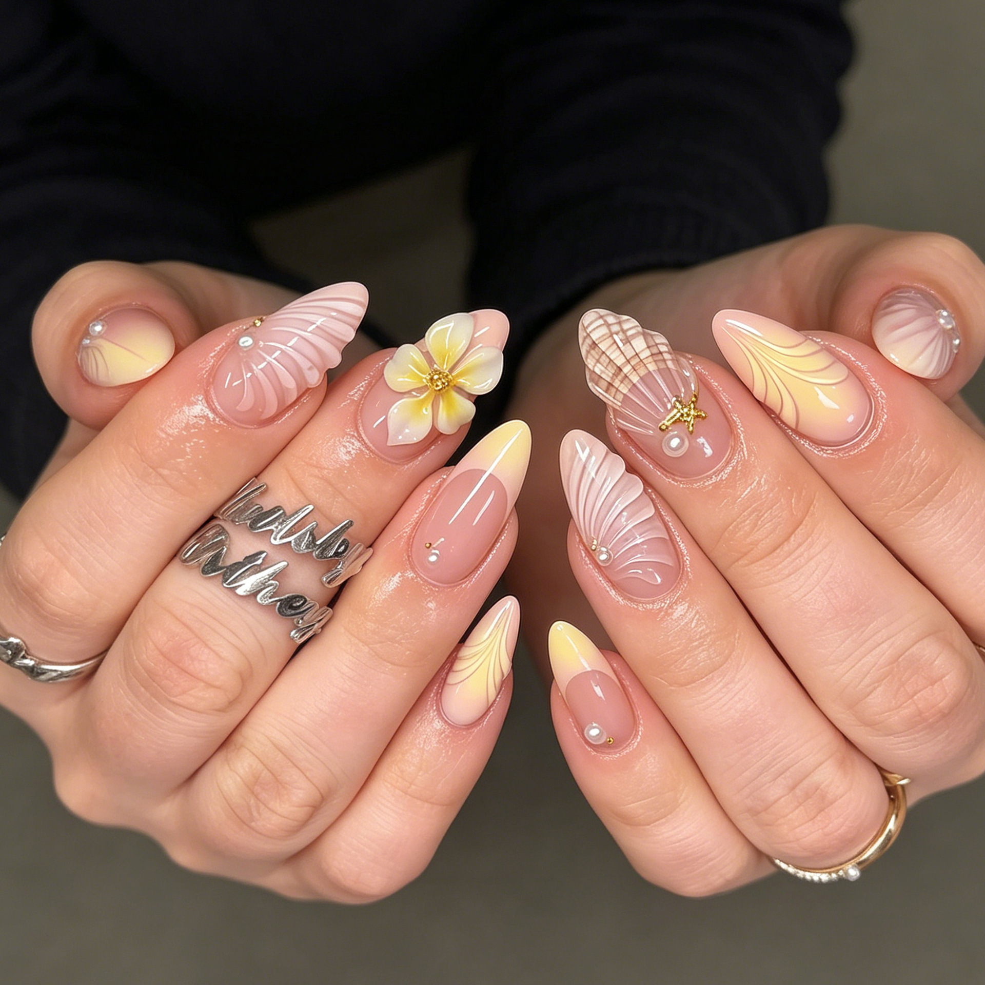 24pcs Pink Press on Nails with Polka Dot Pattern Design Almond Full Cover Nail Tips Acrylic French False Nail Simple Fake Nail E0149A view 10