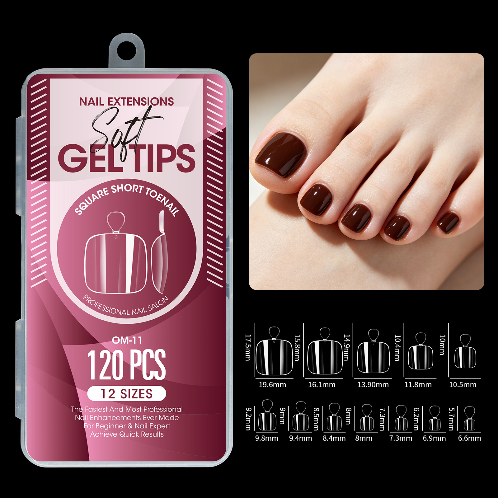 120pcs Semi-Matte Extension Soft Gel Tips Almond Stiletto Coffin French False Nails Full Cover Acrylic Salon Home Press On Nails E0185 view 2