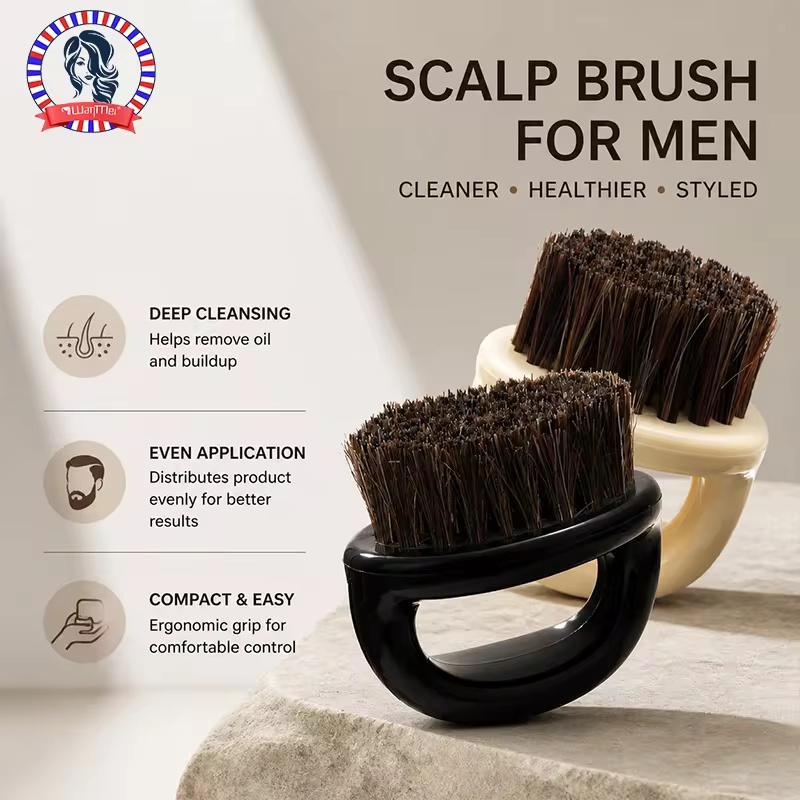Men Beard Shaving Brush Wild Boar Fur Soft Barber Salon Facial Cleaning Shave Tools Razor Brush with Handle Styling Accessory E0308