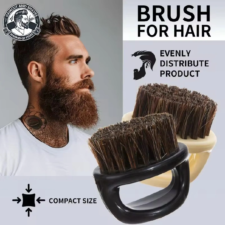 Men Beard Shaving Brush Wild Boar Fur Soft Barber Salon Facial Cleaning Shave Tools Razor Brush with Handle Styling Accessory E0308