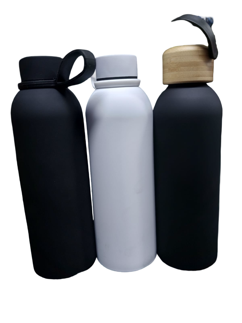 Matt Finished Rubber Paint Vacuum Flask – Double Wall Insulated Stainless Steel Thermos with Non-Slip Matte Coating, 500ml Sports Water Bottle for Hot & Cold Drinks – Durable, Leak-Proof & BPA-Free