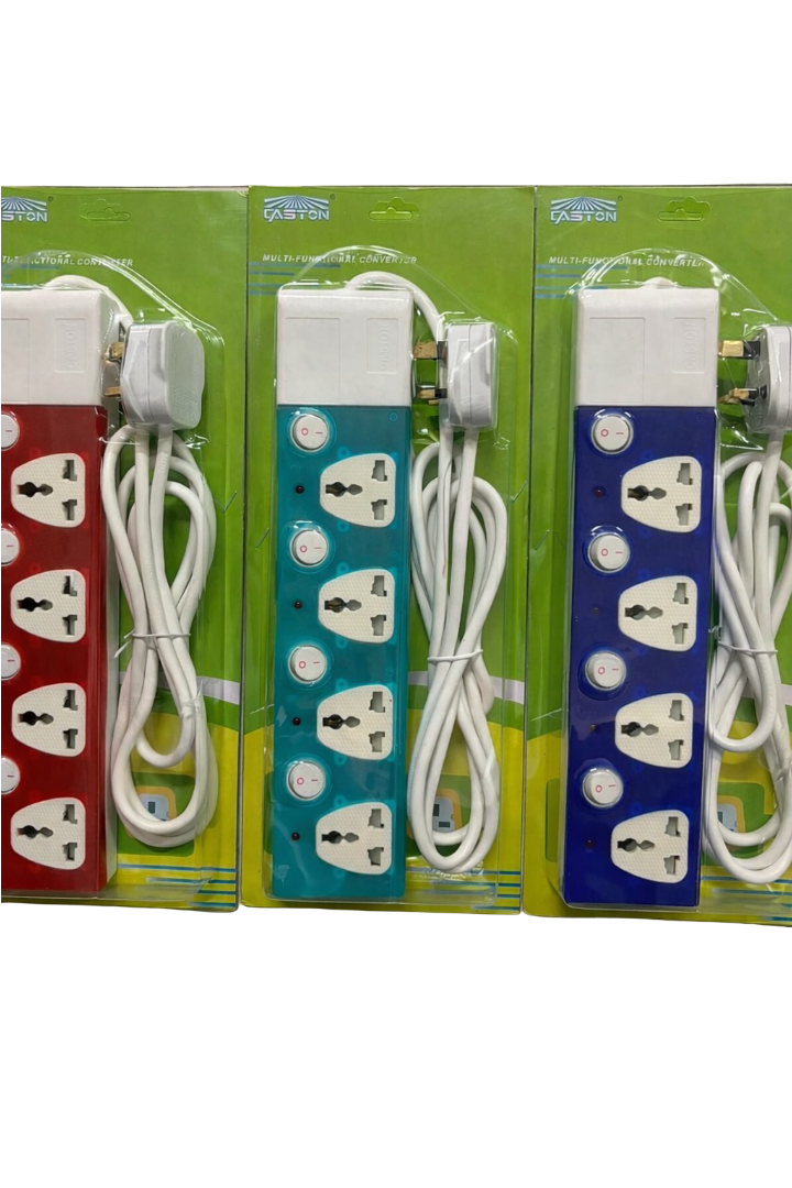 Caston 4 Way Surge Protection Extension Cord – Heavy Duty Overload Safety Switch Power Strip with 4 Universal AC Sockets, Fire Resistant Housing & Indicator Light for Home Office Computer & TV