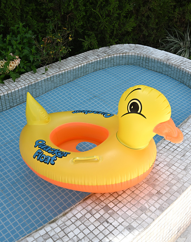 Duck Baby Kids Inflatable Swimming Floater – Toddler Pool Float with Safety Seat & Double Handles, Durable PVC Swim Ring for Ages 6 Months to 3 Years, Summer Water Training Toy