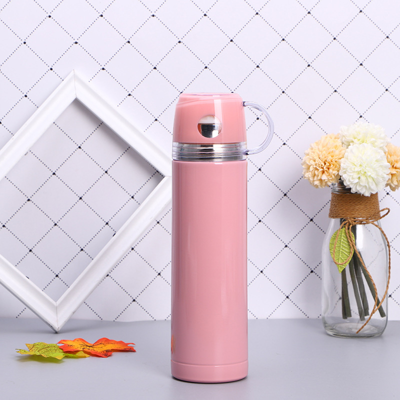 Jamespot 500ml Stainless Steel Vacuum Flask – Double-Wall Insulated Thermal Bottle with Integrated Cup Lid, Leak-Proof Travel Flask for Hot & Cold Drinks, Office, Travel & Camping