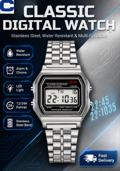 Casio Design Unisex High-Quality Business Multifunction LED Digital  Wrist Watch – Waterproof & Stylish for Men and Women