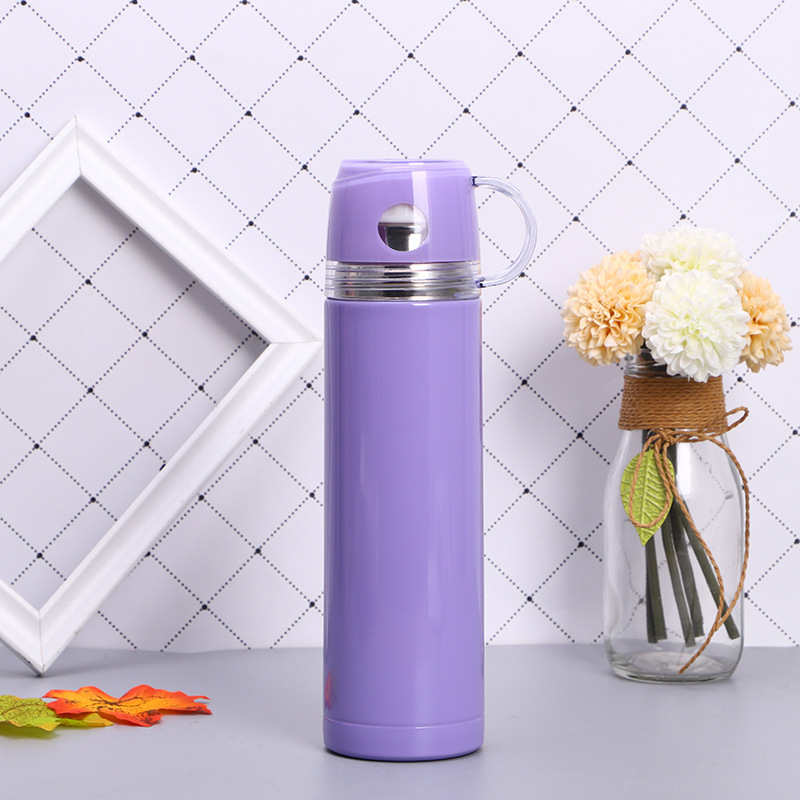 Jamespot 500ml Stainless Steel Vacuum Flask – Double-Wall Insulated Thermal Bottle with Integrated Cup Lid, Leak-Proof Travel Flask for Hot & Cold Drinks, Office, Travel & Camping