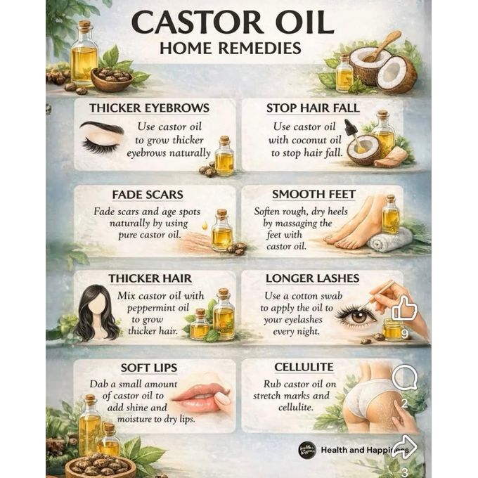 Kijani Castor Oil 100ml - 100% Organic Cold-Pressed for Hair Growth & Skin Hydration
