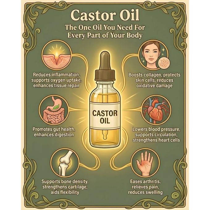 Kijani Castor Oil 100ml - 100% Organic Cold-Pressed for Hair Growth & Skin Hydration
