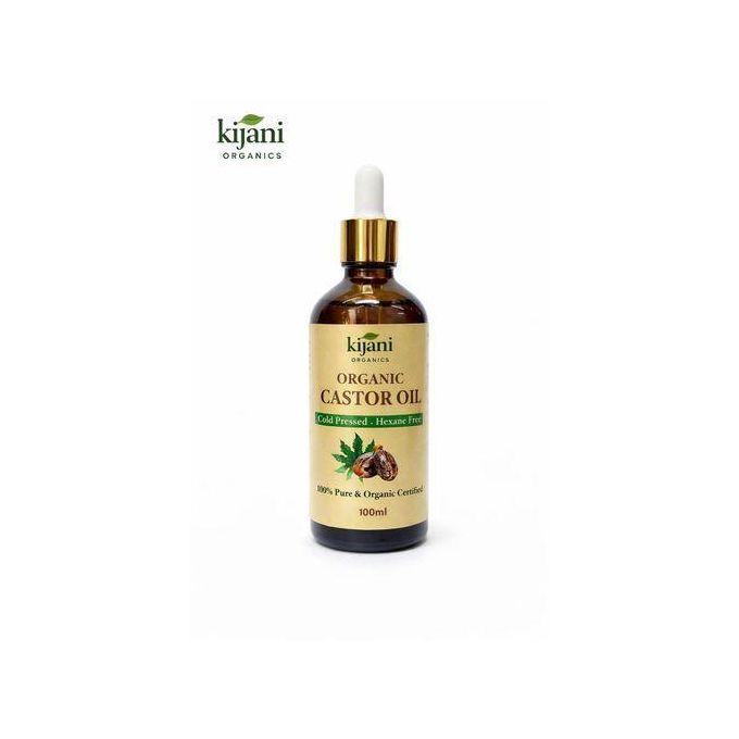 Kijani Castor Oil 100ml - 100% Organic Cold-Pressed for Hair Growth & Skin Hydration