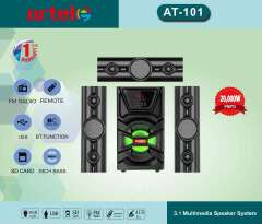 ARTEL AT-101 3.1CH MULTIMEDIA SPEAKER SYSTEM 20000W PMPO FM RADIO USB BLUETOOTH SD CARD RICH BASS AND A FULLY FUNCYIONAL REMOTE CONTROL
