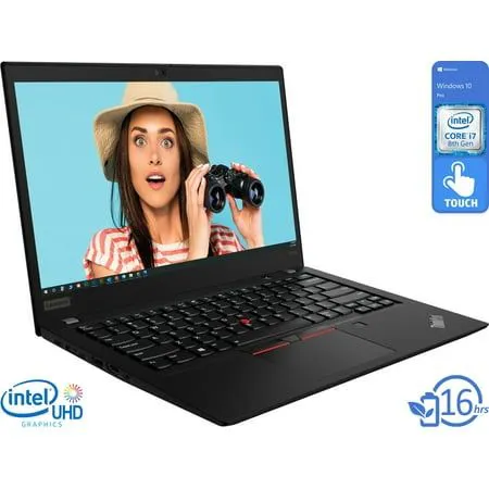 🔥DEAL!🔥 Lenovo ThinkPad T490s Laptop 35.6 cm (14") Full HD touchscreen Intel® Core™ i7-8665U 8GB DDR4-SDRAM 256GB SSD, Wi-Fi 5 Windows 11 Pro Military-specification testing validates the ruggedness