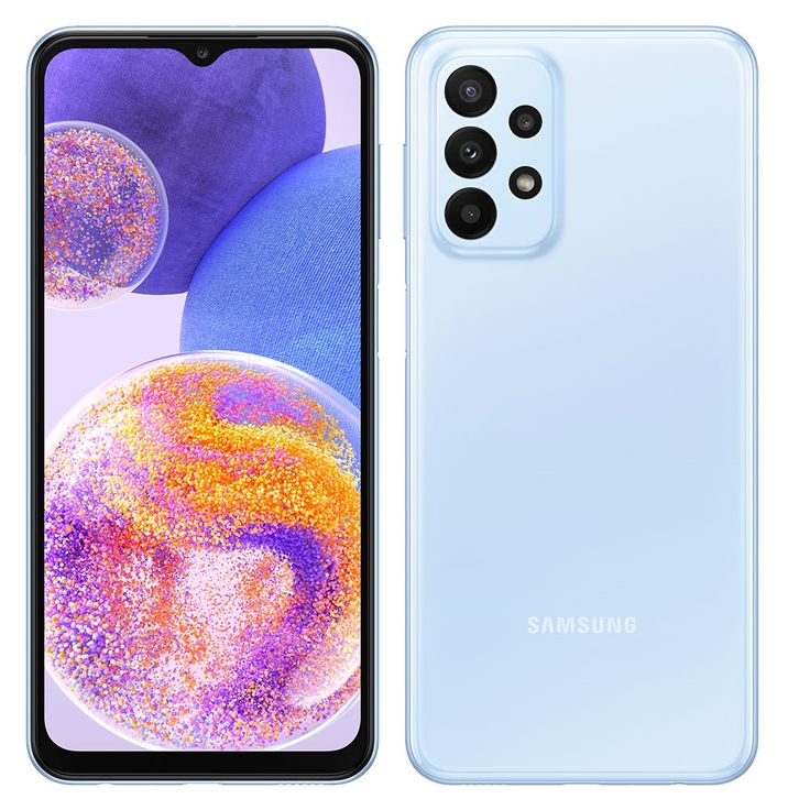 🔥EX-UK 🔥 Samsung Galaxy A23 128GB ROM 8GB RAM 6.6" Display Android 12, One UI 4.1 50MP Quad Camera Dual SIM Li-Po 5000 mAh, non-removable Battery Samsung Galaxy A23 128GB ROM 8GB RAM 6.6" Display An