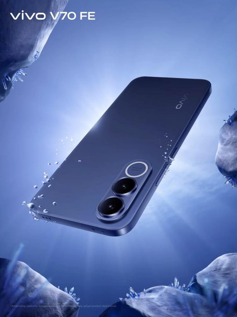 🚀OFFER🔥Vivo V70 FE 256GB ROM 8GB RAM 6.83" AMOLED Display Android 16 OriginOS 6 Mediatek Dimensity 7360 Turbo (4 nm) 200 MP + 8MP Main Camera 32MP Front Camera 7000mAh Si/C Li-Ion Battery Vivo V70 F