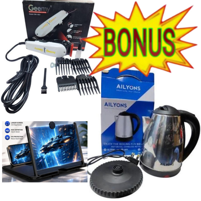 PROFESSIONAL / KINYOZI HAIR CUTTING/SHAVING MACHINE // Geemy Affordable Barber Shaving Machine-Kinyozi + FREE GIFT Ailyons Electric Kettle Water Heater & Boiler Jug  &  MobilePhone Screen  Magnifier