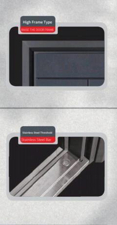 Premium Aluminum Security Door 960 × 2050 × 100 mm – Dark Grey | Heavy Duty Front Entrance Door | Left & Right Opening