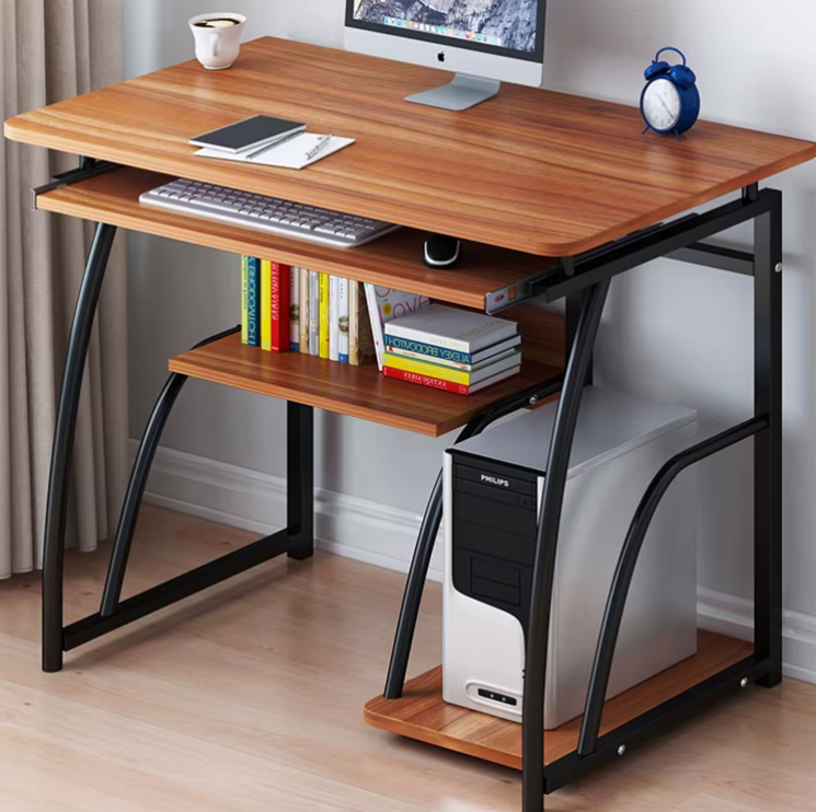 FULL SET Modern Home Office Computer Desk with Ergonomic Mesh Office Chair – Imported Study Table(70*40*71)cm Suitable for Workstation, Keyboard Tray, Bookshelf  for Home, Office & Students