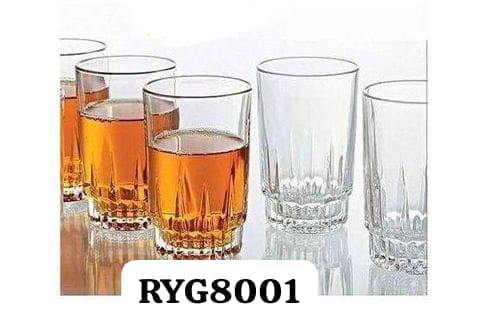 6 PIECES 240ml Premium Quality Water & Wine Glasses Set
