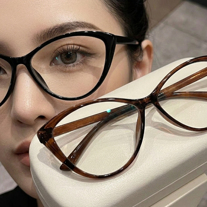 Women's Glasses Cat's Eye Classic Cat Eye Anti Blue Light Eyeglasses Versatile Lightweight Frames Ideal For Working On Computers Using Smartphones And Browsing Online