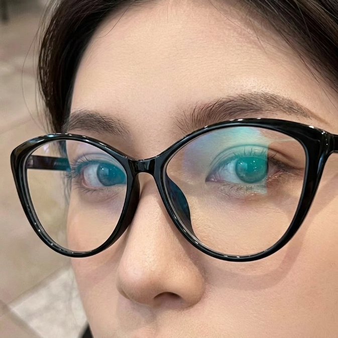 Women's Glasses Cat's Eye Classic Cat Eye Anti Blue Light Eyeglasses Versatile Lightweight Frames Ideal For Working On Computers Using Smartphones And Browsing Online