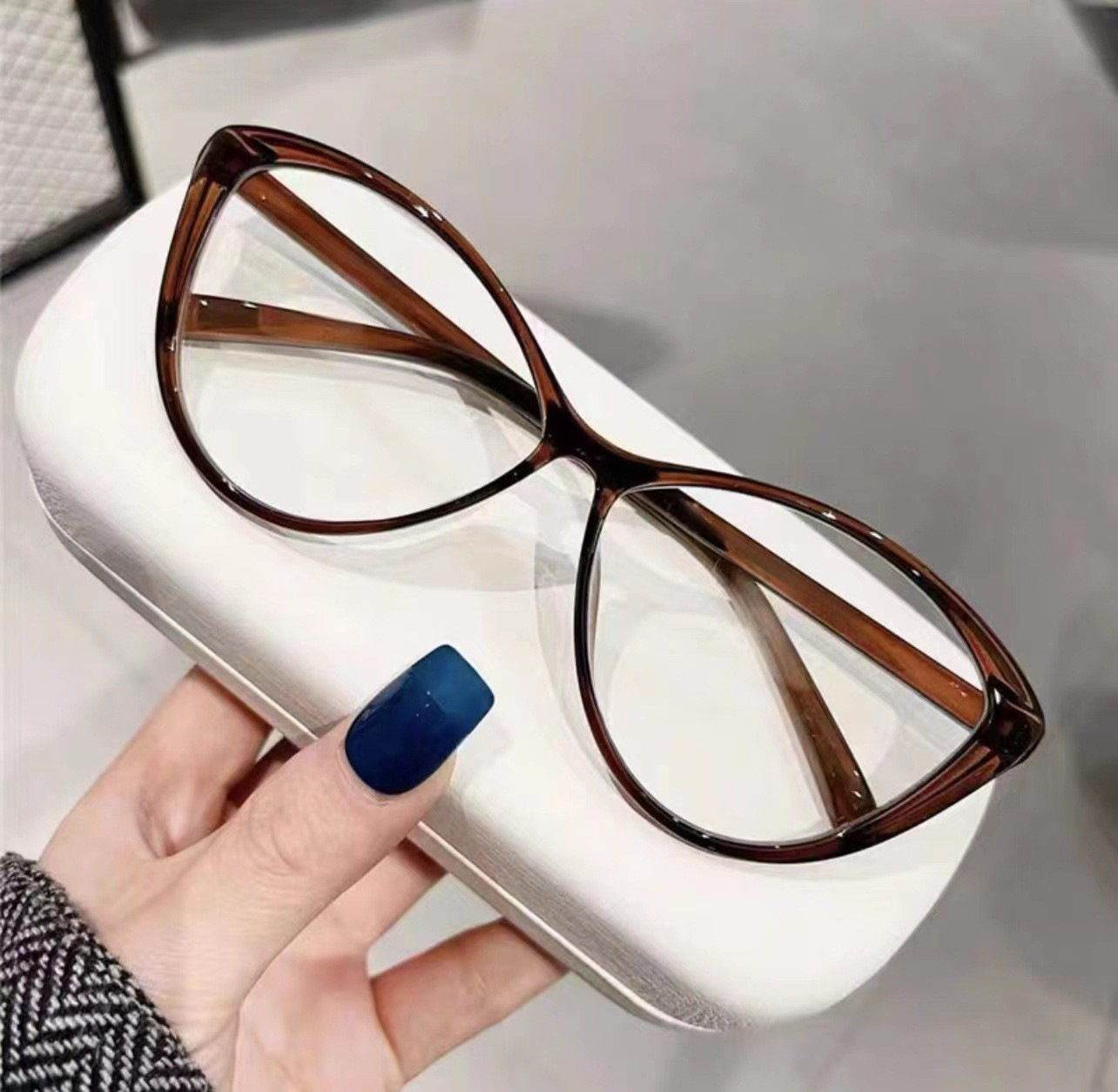 Women's Glasses Cat's Eye Classic Cat Eye Anti Blue Light Eyeglasses Versatile Lightweight Frames Ideal For Working On Computers Using Smartphones And Browsing Online